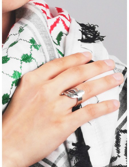 Kufiyyeh-Ring - Silber