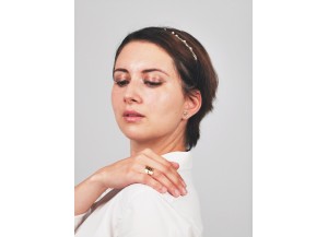 خاتم الكوفية - فضة مطلي بالذهب