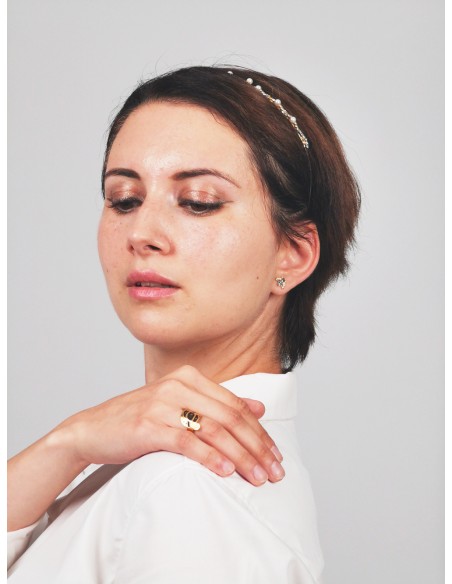 Kufiyyeh-Ring - Silber vergoldetes