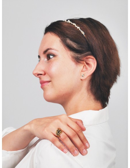 Kufiyyeh-Ring - Silber vergoldetes