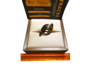 Bague Kuffiyeh - argent plaqué or