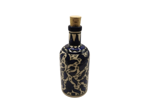 Ceramic Bottle with Stopper - Blue Traditional Pattern
