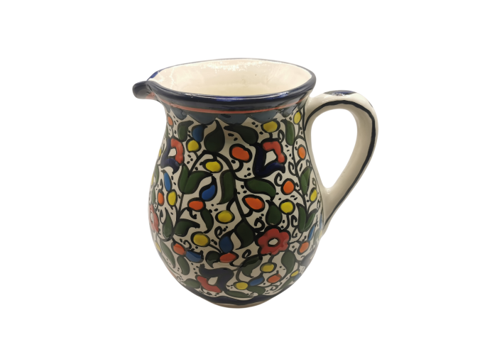 Keramikkrug – Mehrfarbiges Blumenmuster