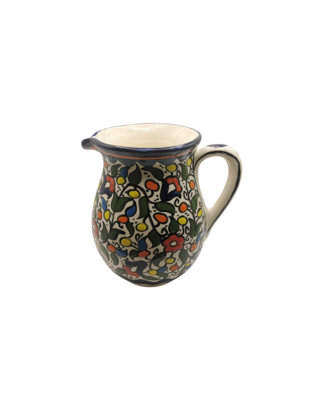 Keramikkrug – Mehrfarbiges Blumenmuster