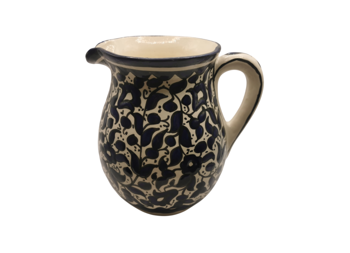 Pichet en céramique – Motif traditionnel bleu