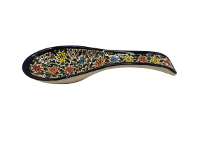 Ceramic Spoon – Multicolor Traditional Pattern (Design 1)
