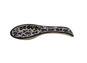 Ceramic Spoon – Blue Traditional Pattern (Design 1)