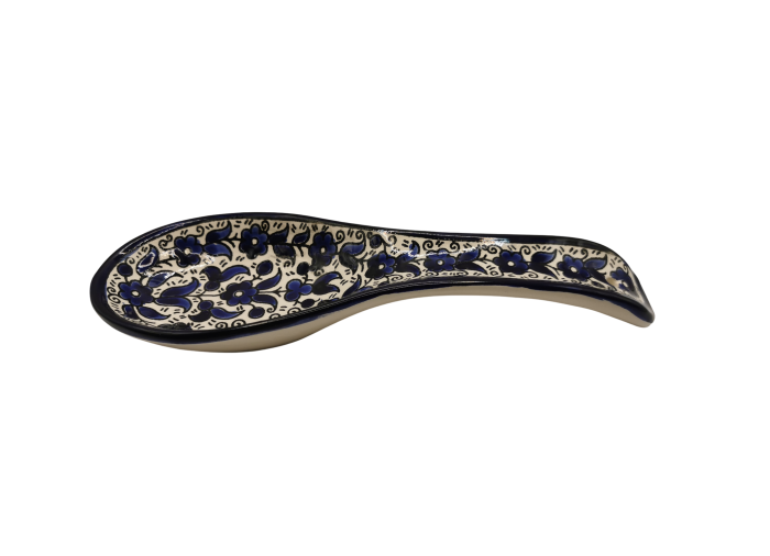 Cuillère en céramique – Motif traditionnel bleu...