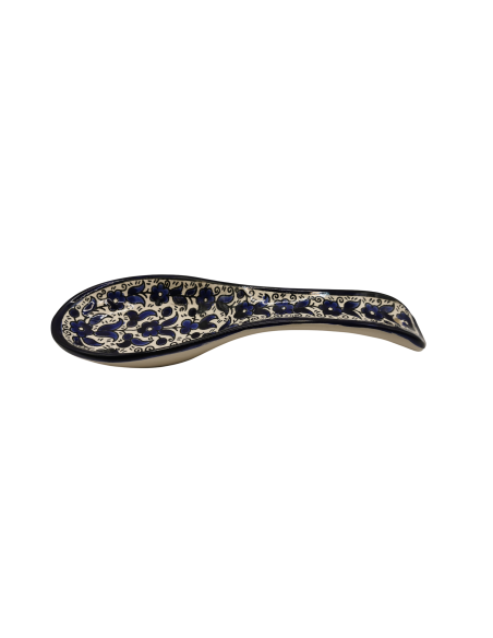ملعقة خزفية – نقش تقليدي أزرق (التصميم 1)