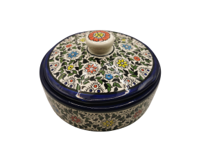 Sucrier en céramique avec couvercle – Motif traditionnel...