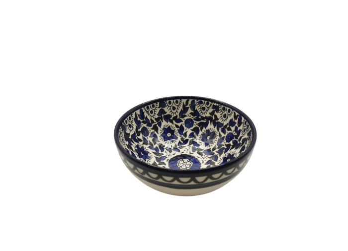 Round Ceramic Bowl – Blue Traditional Pattern...
