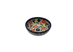 Bol rond en céramique – Motif floral (2) (S)