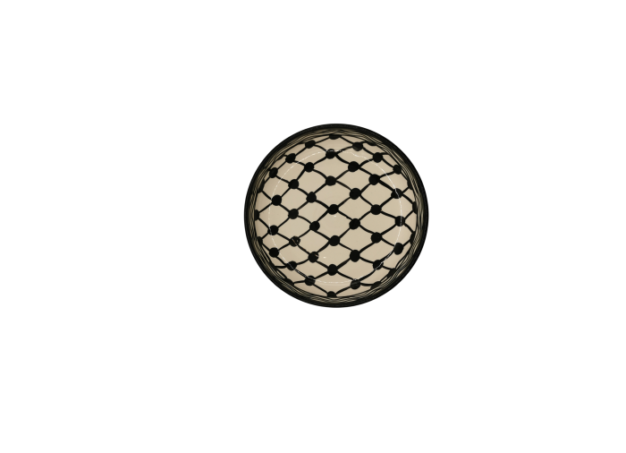 Round Ceramic Bowl – Keffiyeh Pattern (L)