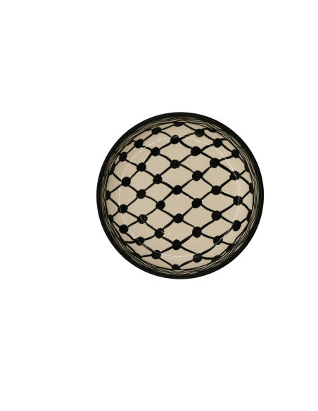 Bol rond en céramique – Motif keffieh (L)