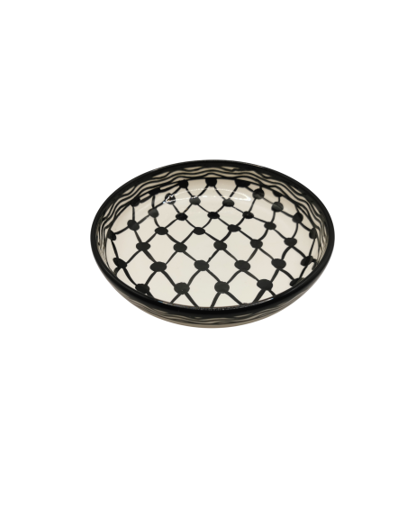 Bol rond en céramique – Motif keffieh (L)