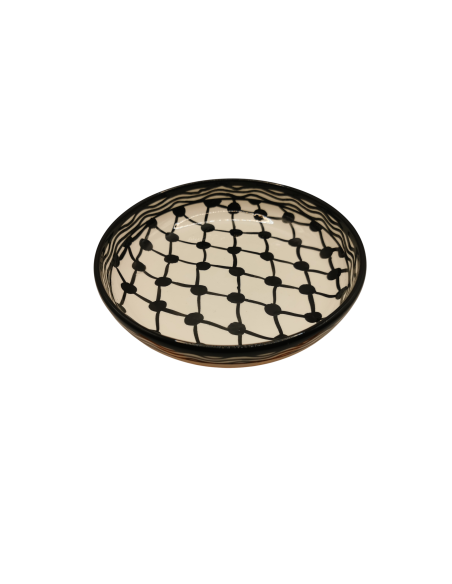 Round Ceramic Bowl – Keffiyeh Pattern (L)