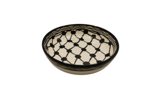 Round Ceramic Bowl – Keffiyeh Pattern (M) 2
