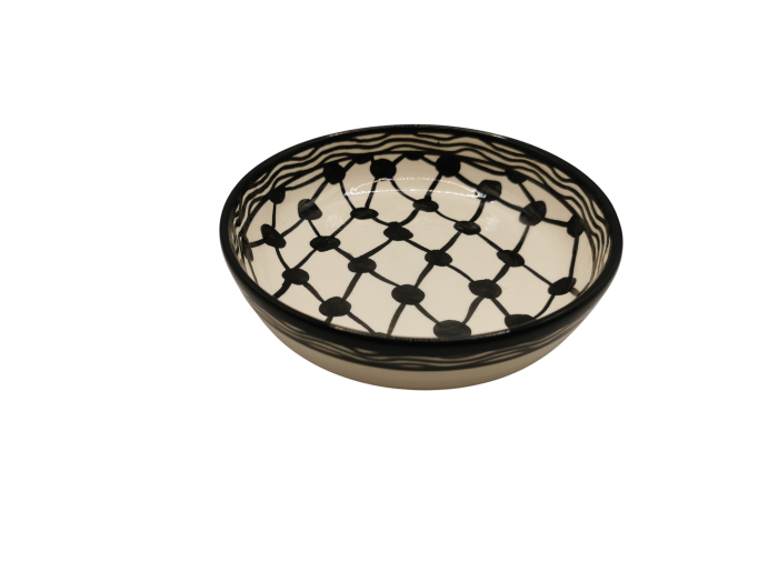Bol rond en céramique – Motif keffieh (M)