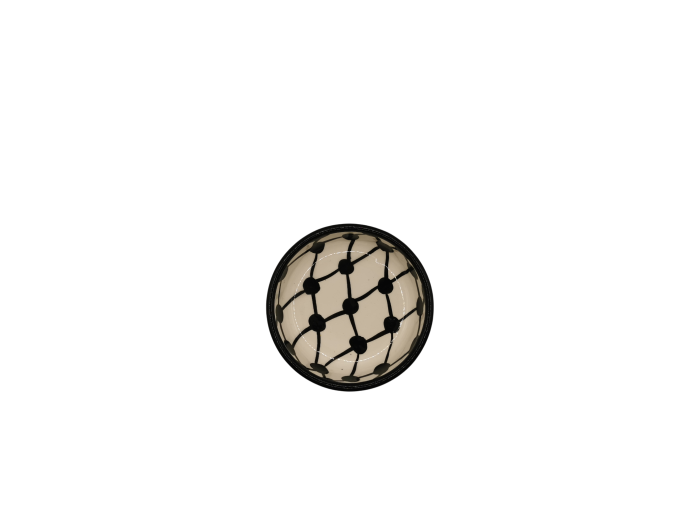 Bol rond en céramique – Motif keffieh (S)