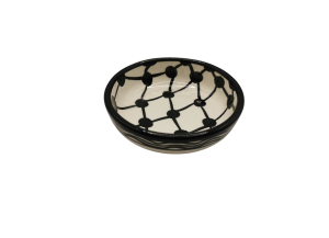 Round Ceramic Bowl – Keffiyeh Pattern (S) 2