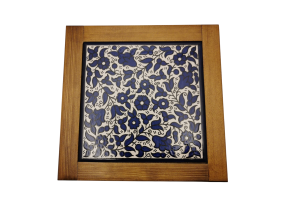 Plateau de table carré en bois avec céramique – Motif... 2