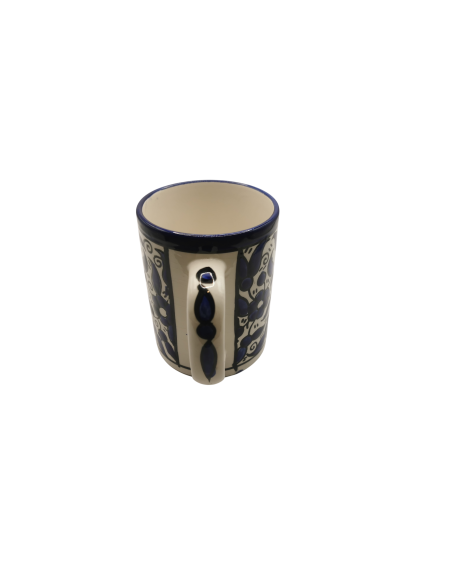 Keramikbecher – Blaues traditionelles Muster (L)