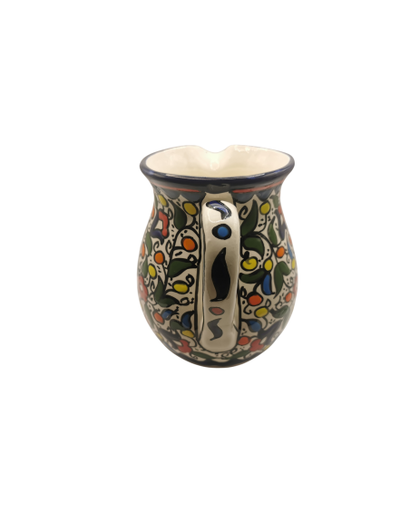 Ceramic Pitcher – Multicolor Floral Pattern