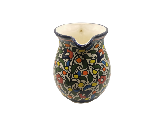 Keramikkrug – Mehrfarbiges Blumenmuster