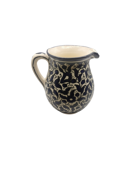 Pichet en céramique – Motif traditionnel bleu