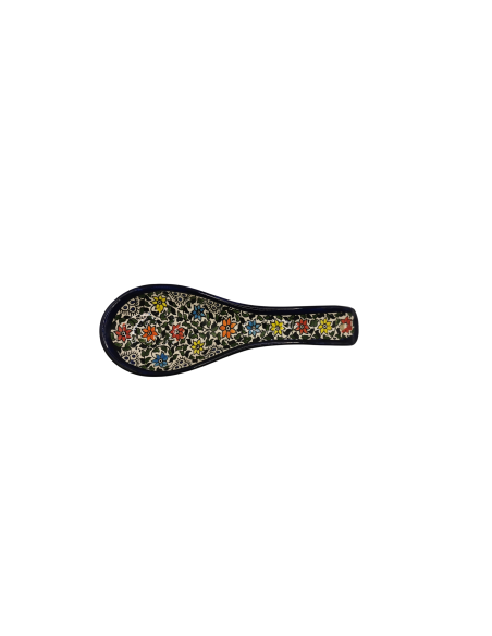 Ceramic Spoon – Multicolor Traditional Pattern (Design 1)