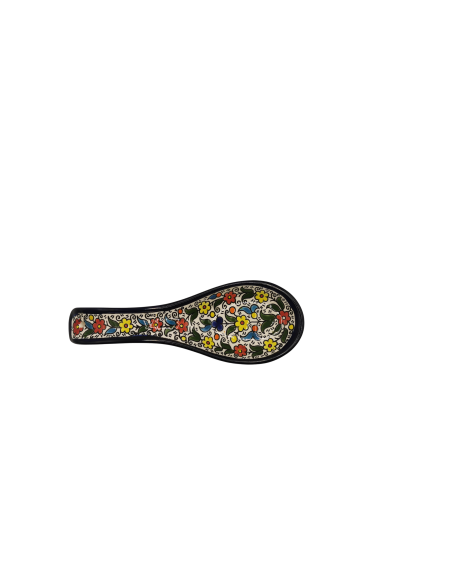 Ceramic Spoon – Multicolor Traditional Pattern (Design 2)