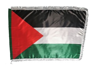 Flag of Palestine with white fringes 120 x 90 cm