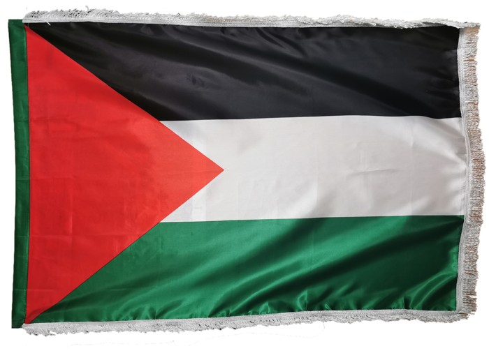 Palästinensische Flagge mit weissen Fransen 120...
