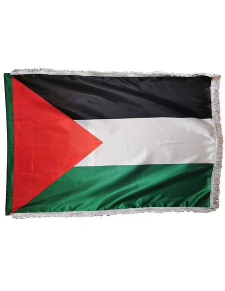 علم فلسطين مع اطار أبيض مقاس 120 × 90 سم
