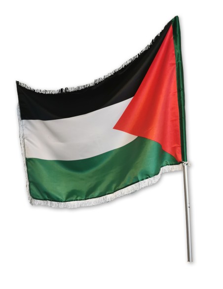 علم فلسطين مع اطار أبيض مقاس 120 × 90 سم