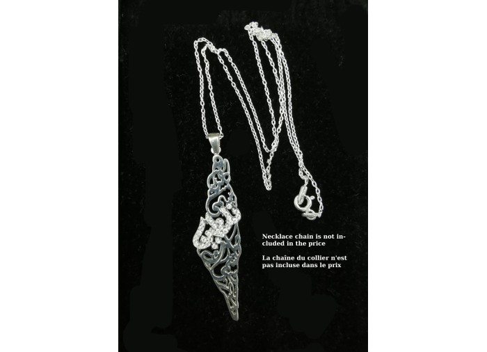 قلادة خريطة فلسطين مع أسم فلسطين بالخط العربي،...