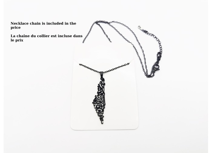 Stainless Steel Necklace with Arabic...
