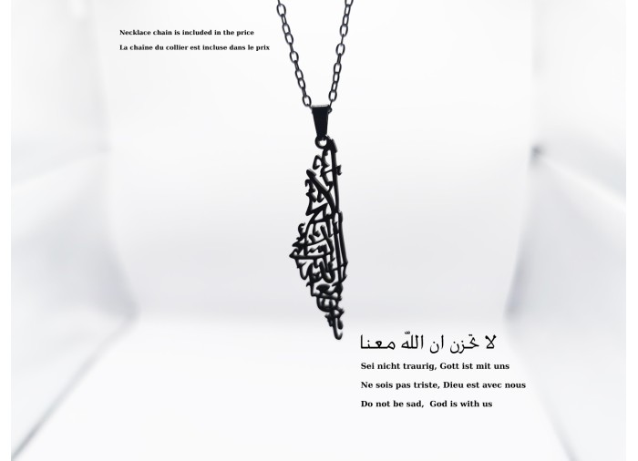 Collier en acier inoxydable avec inscription...