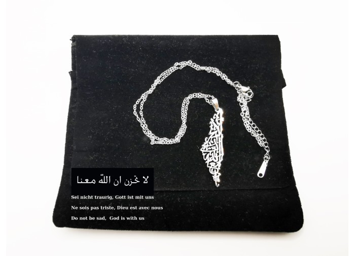 Collier en acier inoxydable avec inscription...