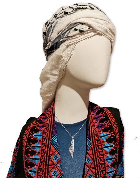 Halskette aus Edelstahl mit arabischer Inschrift "Sei nicht traurig" (Silberfarbe)