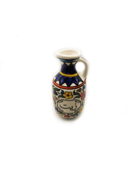 Jug of oil, Colored, Hebron, Made in Palestine