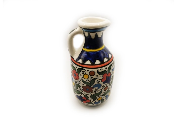 Jug of oil, Colored, Hebron, Made in Palestine