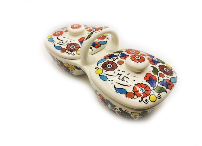 Plat d'huile et Zaatar, Coloré, Hébron,...