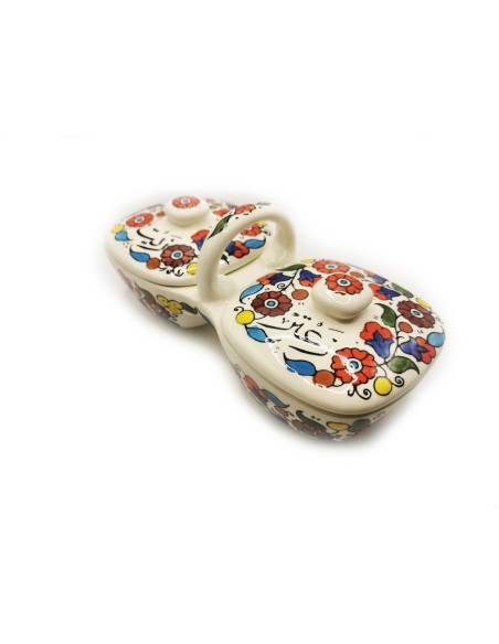 Dish of oil and Zaatar, Colored, Hebron, Made in Palestine