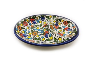 Olive dish 18 cm - (colored), Hebron, Made in Palestine