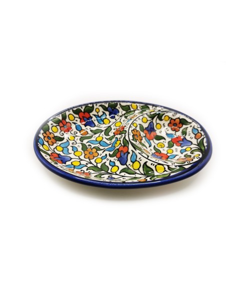 Olive dish 18 cm - (colored), Hebron, Made in Palestine