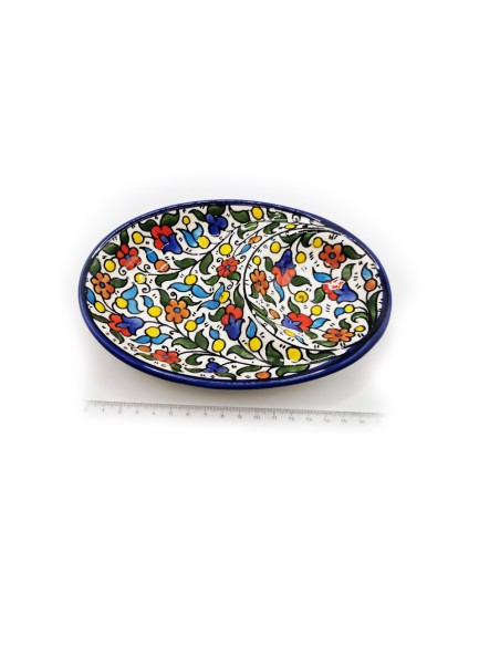 Olive dish 18 cm - (colored), Hebron, Made in Palestine