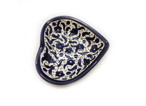 Plat cœur 14 cm - (Bleu), Hebron, Fabriqué en Palestine 2