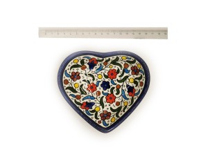 Plat cœur 14 cm - (coloré), Hebron, Fabriqué en Palestine 2