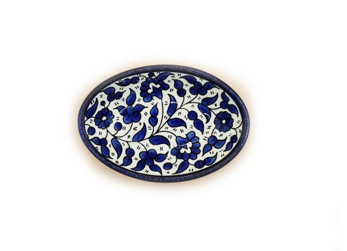 Tiefe ovale Schale 17 cm – (Blau), Hebron,...